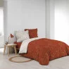 PARURE DE LIT 2 PERSONNES BELFLOR TERRACOTTA OR BLANC 240x220cm PARURE DE LIT 2 PERSONNES BELFLOR TERRACOTTA OR BLANC 240x220cm