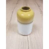 VASE ABSTRACT JAUNE BLANC D11xH17cm