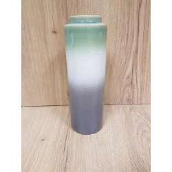 VASE GRIS TRICOLORE D8xH24cm