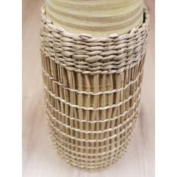VASE EN BAMBOU ET JONC