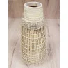 VASE EN BAMBOU ET JONC