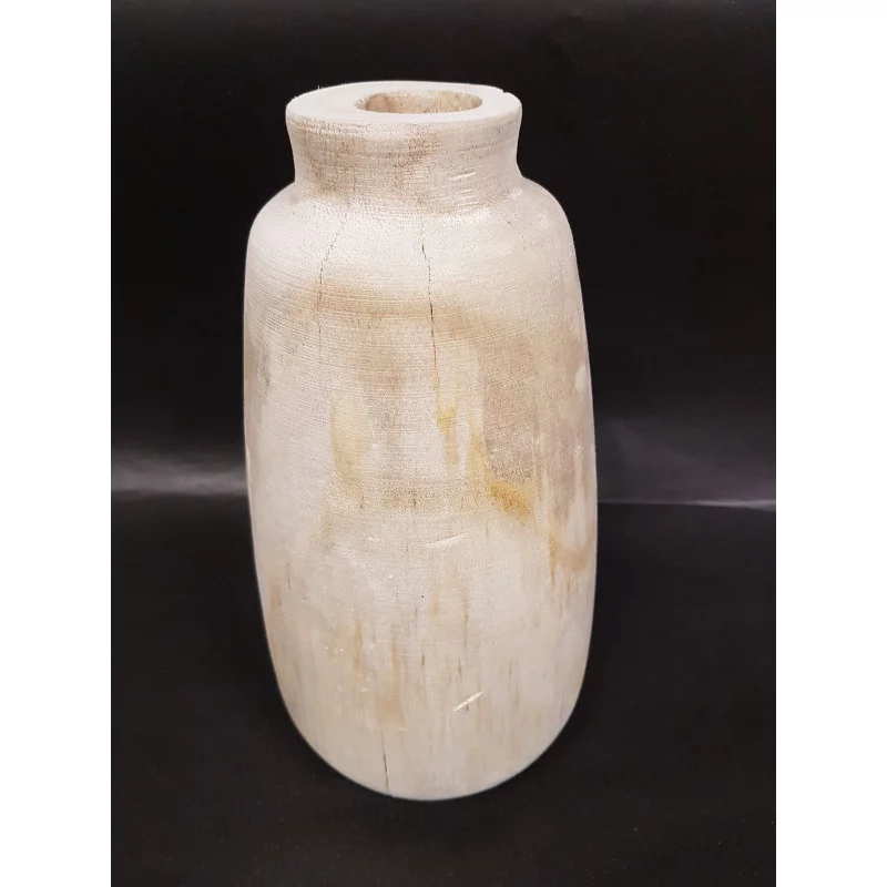 VASE BOIS PAULOWNIA NATUREL D15xH28cm