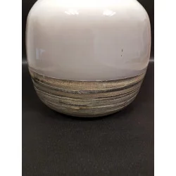 VASE BAMBOU FINITION LAQUÉ TRICOLORE D25xH30cm