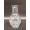 VASE GRAVURE ANCIENNE VERRE ROND D7,5xH13cm