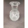 VASE GRAVURE ANCIENNE VERRE ROND D7,5xH13cm