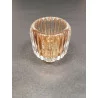 PHOTOPHORE DILI VERRE MOKA RAINURE D7xH8cm