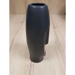 Vase face Moai noir