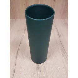 VASE BISEAU VERT EN GRÈS D13XH35cm
