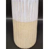 VASE BLANC BEIGE NATUREL ÉMAILLÉE D13xH27.5cm