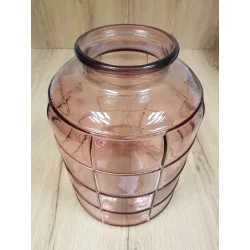 VASE BONBONNE ROSE EN VERRE RECYCLÉ D25xH35cm