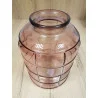 VASE BONBONNE ROSE EN VERRE RECYCLÉ D25xH35cm