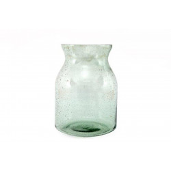 VASE BULLE VERT 25X19CM