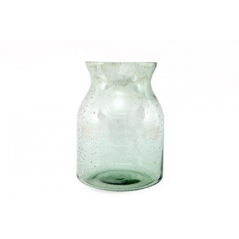 VASE BULLE VERT 25X19CM