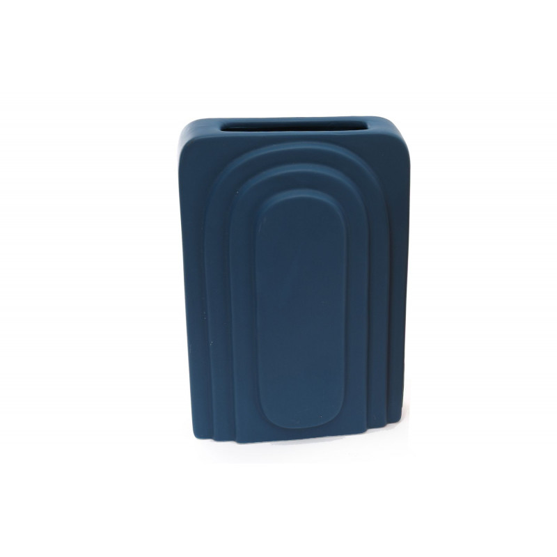 VASE POP ART 18CM BLEU