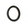 MIROIR BOIS NOIR & OR D38CM