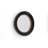 MIROIR BOIS NOIR & OR D27CM