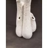 VASE DÉCORATIF BLANC ET ÉCRU D13xH29cm