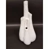 VASE DÉCORATIF BLANC ET ÉCRU D13xH29cm