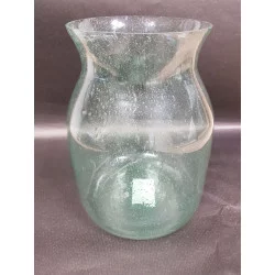 VASE BULLE VERT H25xD19cm