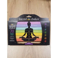 BOITES À ENCENS CHAKRA 7 PARFUMS AVEC SUPPORT