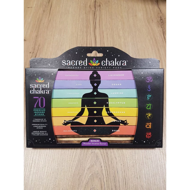 BOITES À ENCENS CHAKRA 7 PARFUMS AVEC SUPPORT BOITES À ENCENS CHAKRA 7 PARFUMS AVEC SUPPORT