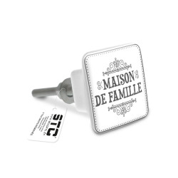 BOUTON DE MEUBLE CARRE "MAISON D