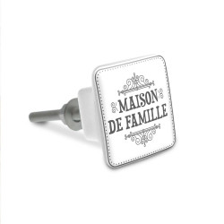 BOUTON DE MEUBLE CARRE "MAISON D