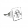 BOUTON DE MEUBLE CARRE "MAISON D