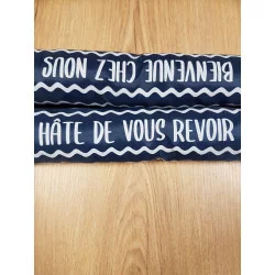BAS DE PORTE DOUBLE "BIENVENUE CHEZ NOUS"
