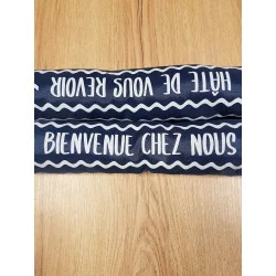 BAS DE PORTE DOUBLE "BIENVENUE CHEZ NOUS"