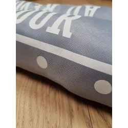 BAS DE PORTE DOUBLE "BONJOUR/AUREVOIR" GRIS