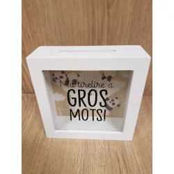 TIRELIRE "GROS MOTS" BLANCHE