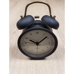 RÉVEIL RÉTRO OREILLES NOIR H15xL10cm