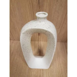 VASE DÉCO BLANC L11xH24cm