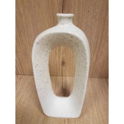 VASE DÉCO BLANC L11xH24cm