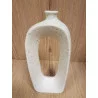 VASE DÉCO BLANC L11xH24cm VASE DÉCO BLANC L11xH24cm