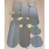 MIROIR EN MÉTAL OR 65x33x0.5cm