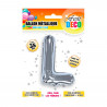 BALLON METAL "L" ARGENT H35CM
