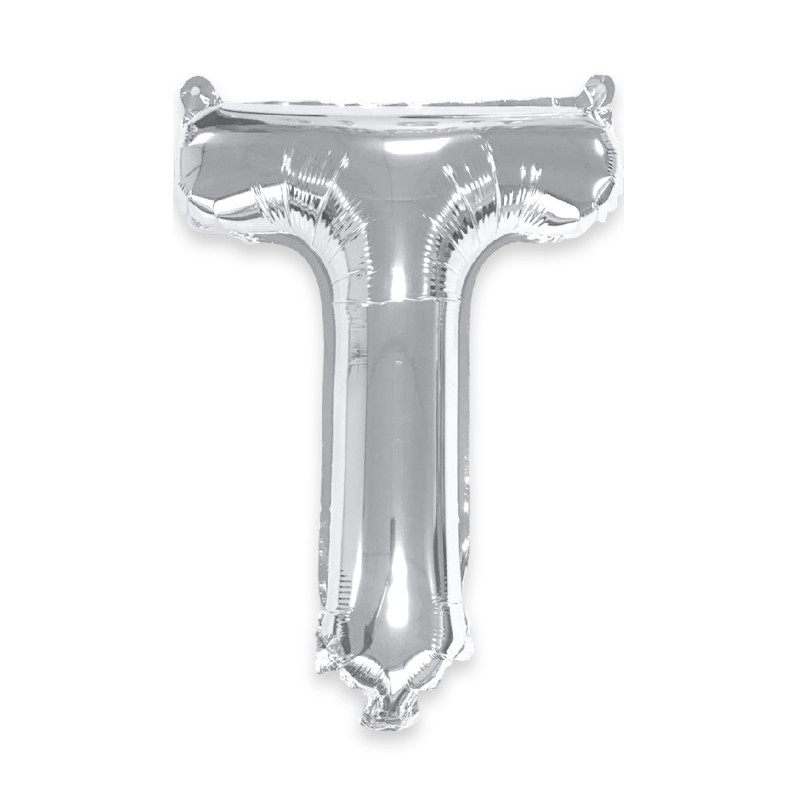 BALLON METAL "T" ARGENT H35CM BALLON METAL "T" ARGENT H35CM
