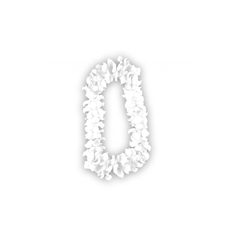 COLLIER FLEURS COLORZ BLANC