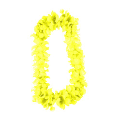 COLLIER FLEURS COLORZ JAUNE