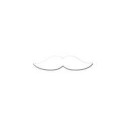 MOUSTACHE COLORZ BLANCHE