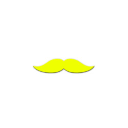 MOUSTACHE COLORZ JAUNE