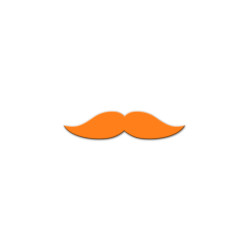MOUSTACHE COLORZ ORANGE
