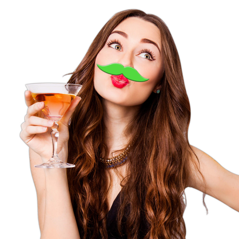MOUSTACHE COLORZ VERTE