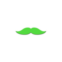 MOUSTACHE COLORZ VERTE