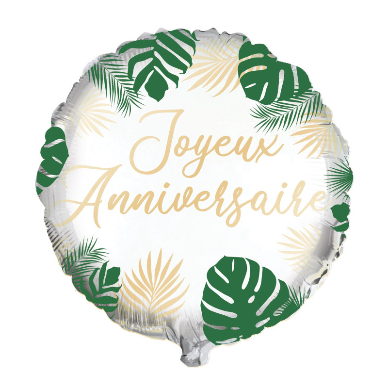 BALLON METAL ANNIVERSAIRE TROPICAL BALLON METAL ANNIVERSAIRE TROPICAL