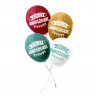 BALLONS ANNIVERSAIRE MIXTE X8