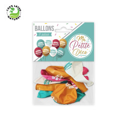 BALLONS ANNIVERSAIRE MIXTE X8