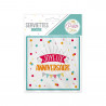 SERVIETTES ANNIVERSAIRE MIXTE X12